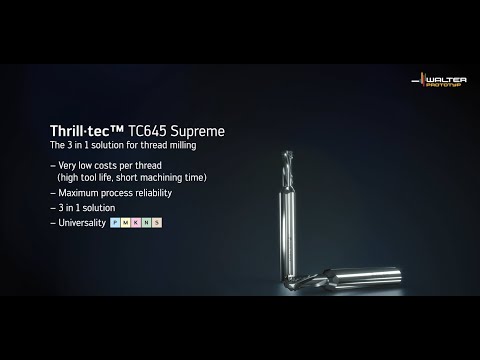 TC645 SUPREME THREAD MILLING CUTTER - Thrill·tec™ – the 3-in-1 solution for fast thread milling