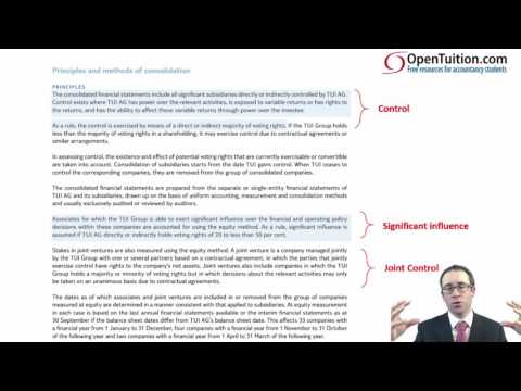 ACCA P2 Disclosure of interest in other entities (IFRS 12)
