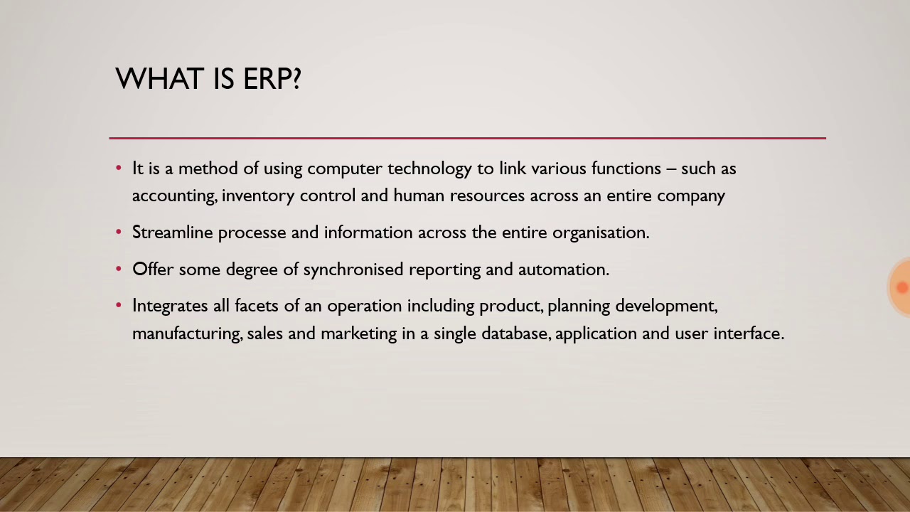 ERP || Powerpoint presentation || best explained