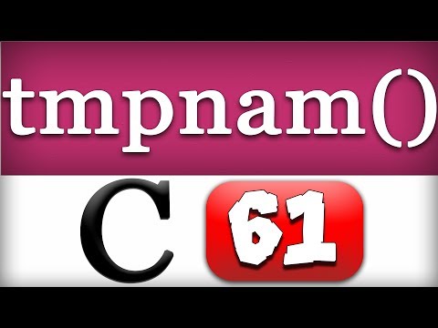 tmpnam File Handling Function in C Programming Video Tutorial