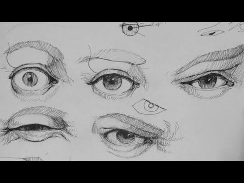 Pen Ink Drawing Tutorials | How to draw realistic eye expressions