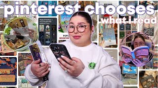 Pinterest Chooses What I Read for a WEEK ☕✨📚 Can I Find Any New Favorites?!