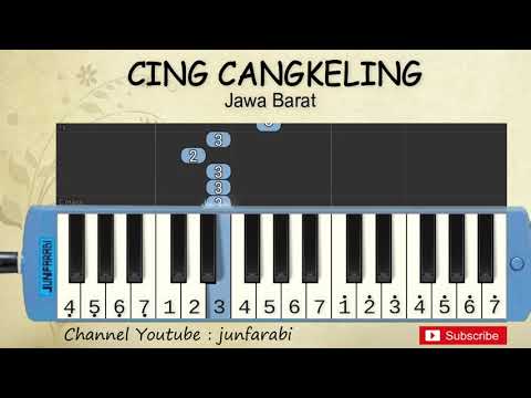 not pianika cing cangkeling - lagu daerah / nusantara / tradisional indonesia - not angka