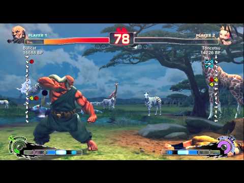 Bullcat [Gouken] vs Toncotsu [Ibuki] SSF4 Japanese Online Ranked Matches - TRUE-HD
