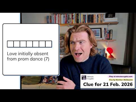 Minute Cryptic Clue 606: Love initially absent from prom dance (7)