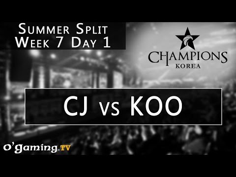 CJ Entus vs Koo Tigers - LCK Summer Split - Week 7 - Day 1 - CJ vs Koo [FR]