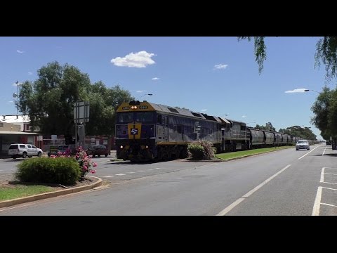 Wycheproof where the train travels down the main street!