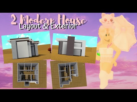 Roblox: Bloxburg | 2 Modern House Layout & Exterior...