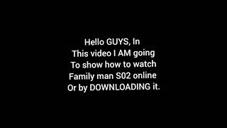 Watch The family man season 2 online free.