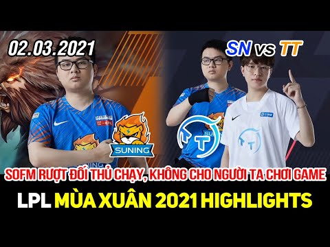 [LPL 2021] SN vs TT Game 1 Highlights | SofM cướp sạch Rừng, rượt đối thủ không cho chơi game