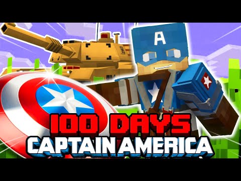 WaterishPuppy - I Survived 100 Days As CAPTAIN AMERICA on HARDCORE Minecraft