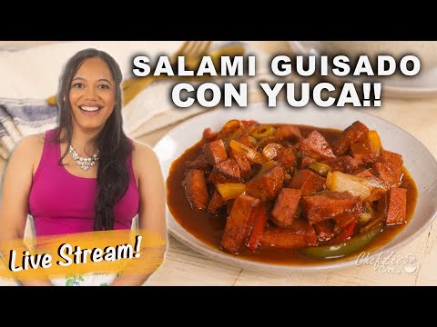 Salami Guisado con Yuca | Dominican Recipes | Chef Zee Cooks