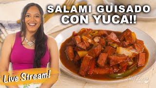 Salami Guisado con Yuca | Dominican Recipes | Chef Zee Cooks
