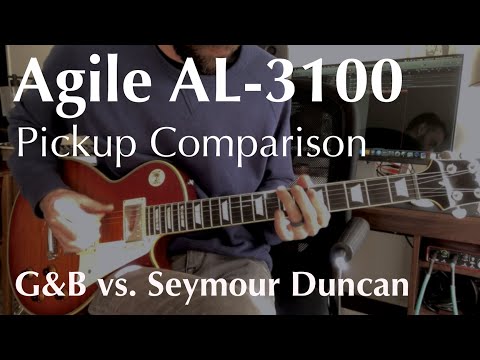 Agile AL-3100 Pickup Comparison - Stock Pickups vs Seymour Duncan JB Bridge SH-4 & Jazz Model SH-2n