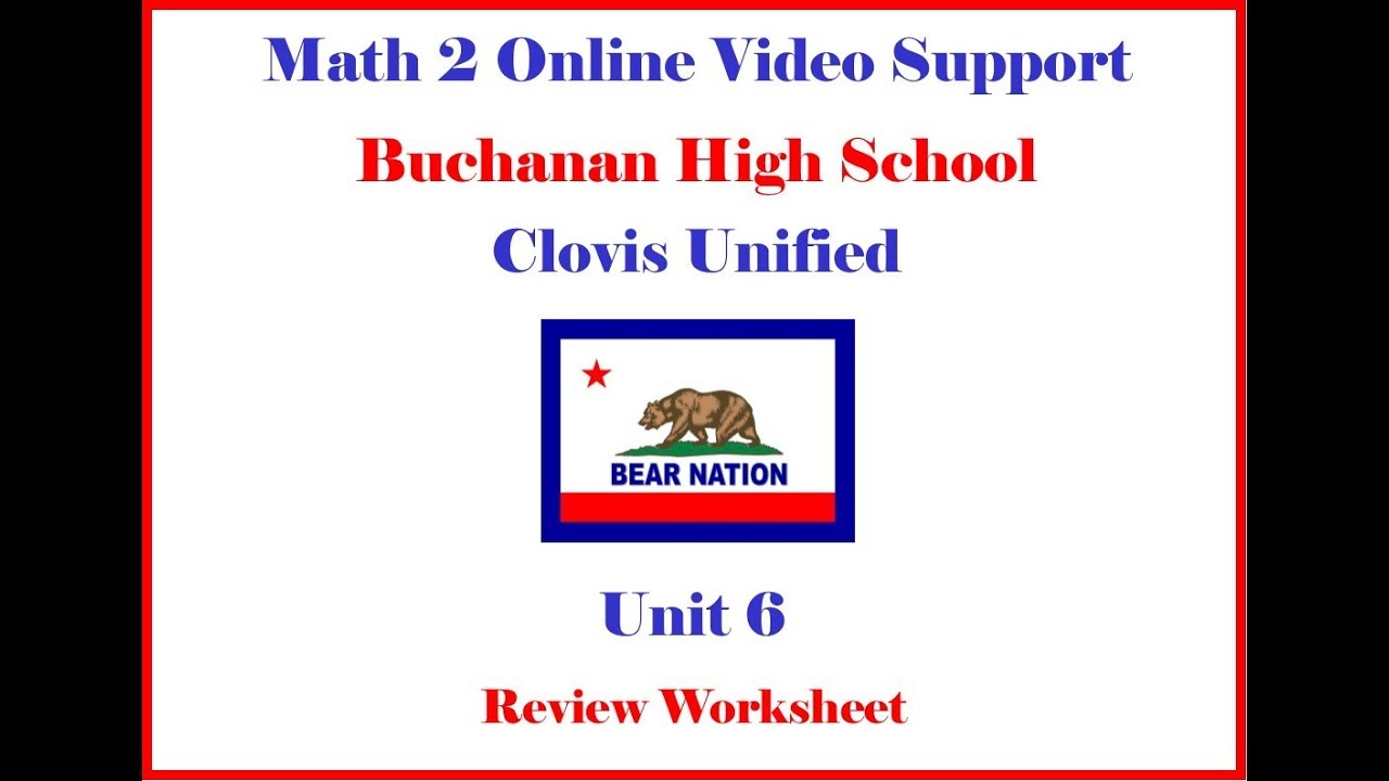 Math 2 Unit 6 Review Morgan