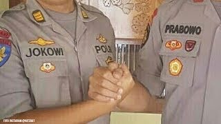 Viral Jokowi dan Prabowo Kompak Bertugas sebagai Polisi