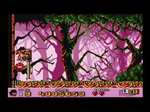 [HD 60fps] Prehistorik 2 (DOS) (Expert) - Level 6 100% - The Tree Monster