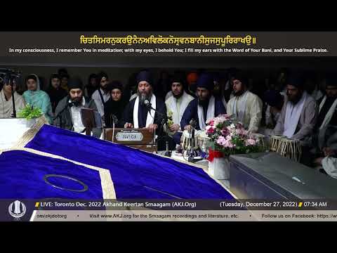 049 Bhai Sukhpal Singh Jee Mallian at Toronto Dec  2022 Akhand Keertan Smaagam