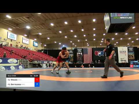 2018 Marine Corps US Open/UWW Junior Greco Roman 82 Semis - Spencer Woods (NMU-) Vs. Andrew Berrey
