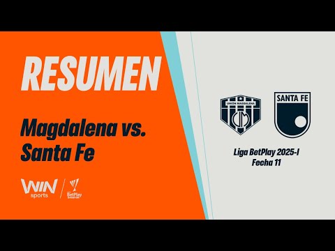 Unión Magdalena vs. Santa Fe (resumen y goles) | Liga BetPlay Dimayor 2025-1 | Fecha 11