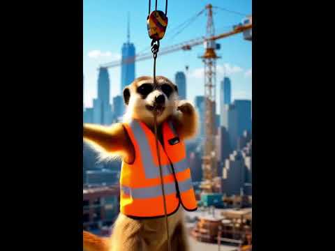 ​😂 The cutest construction worker in the world#shorts #meerkat #animals #funnyanimals #construction