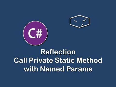 call private static method with named params using reflection in c