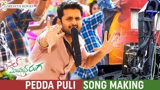 Pedda Puli Full Song Making | Chal Mohan Ranga Movie Songs | Nithiin | Megha Akash | Thaman S