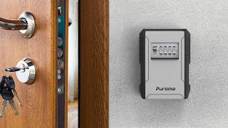 Puroma 4-Digit Combination Lock Box with Key Hook - NEVER EVER WORRIED ABOUT YOUR KEYS
