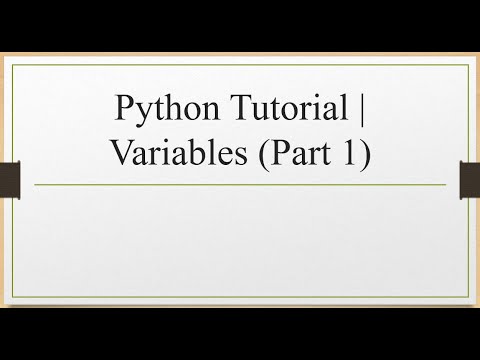 L2 Python Tutorial Variables Part 1