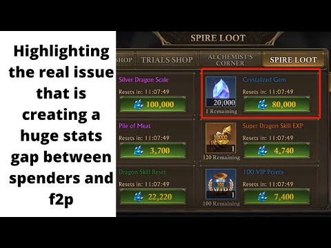 Highlighting the real issue that is creating huge stats gap between spenders & f2p | KING OF AVALON
