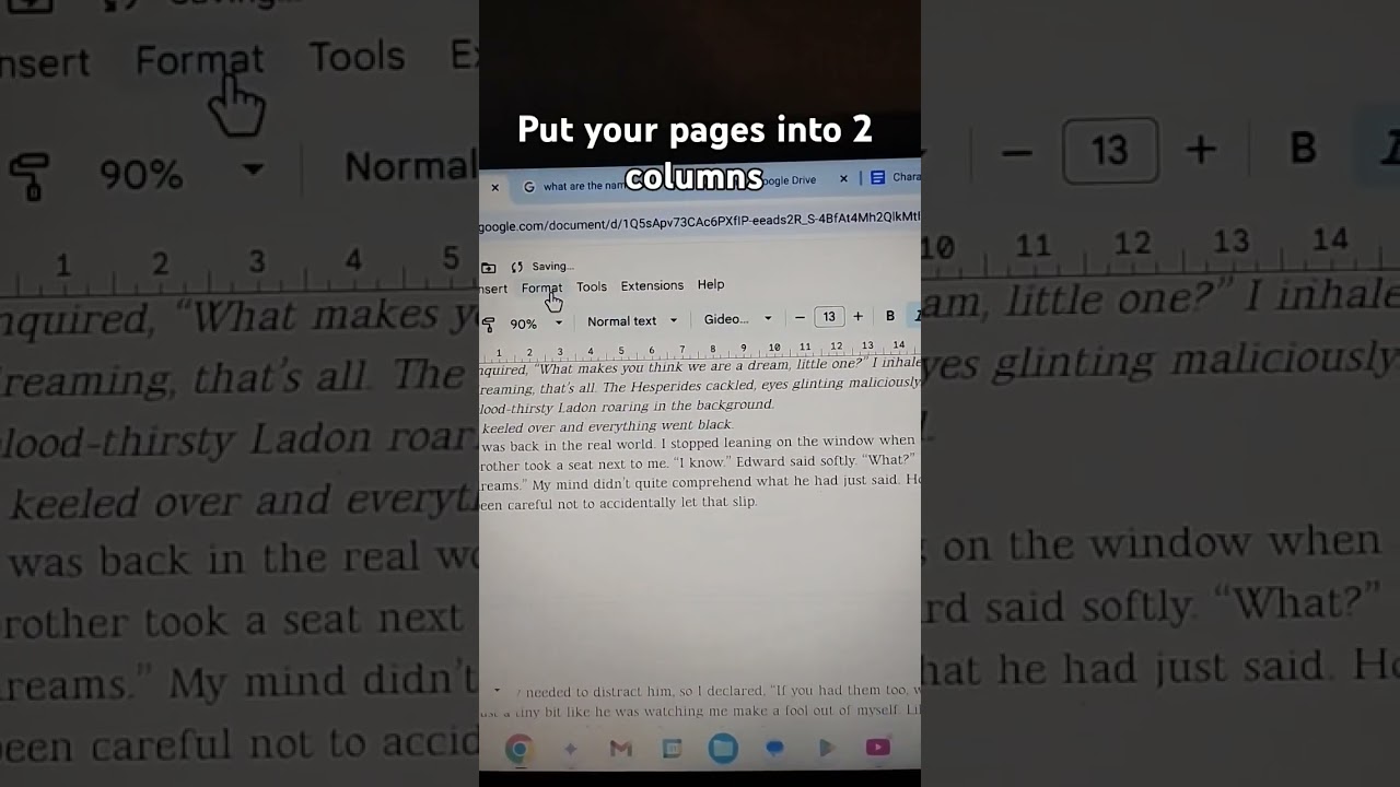 How to format a book on Google Docs #booktok #writing #googledocs #author #shortz
