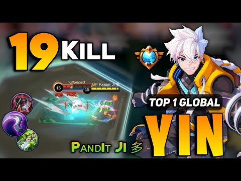 YIN NEW KING! Aggressive Gameplay [ Top 1 Global Yin Best Build ] Pᴀɴᴅiᴛ Ji 多 - Mobile Legends