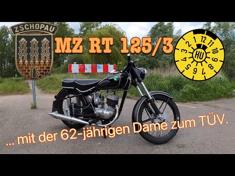 mit der MZ RT 125/3 (Bj. 1960) zur HU / TÜV / Testfahrt und Vergaser einstellen