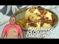 Peach Mango Ice Cream With Candied Pecans