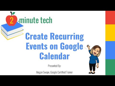 Create Recurring Events on Google Calendar