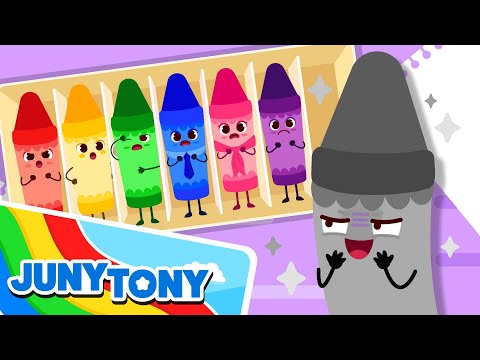 O Giz de Cera Cinza Malvado | Devolva as Cores! | Música Infantil | JunyTony em Português