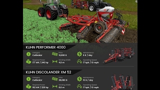 Official KUHN DLC in use first gameplay FARMING SIMULATOR 2K17