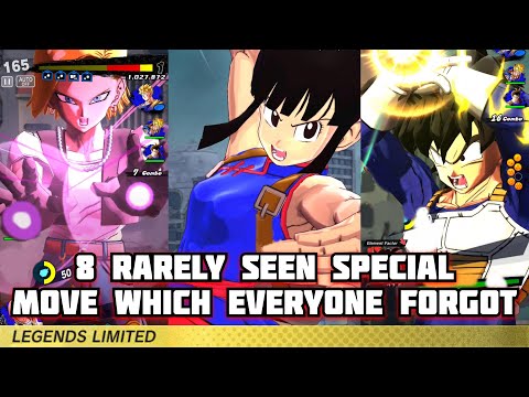 8 RARELY SEEN SPECIAL MOVES WHICH EVERYONE FORGOT EXISTS ( DRAGON BALL LEGENDS )