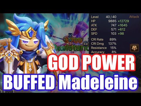【Summoners War RTA】THE BUFFED Water Madeleine Cookie, Destroy all enemies with god power!!