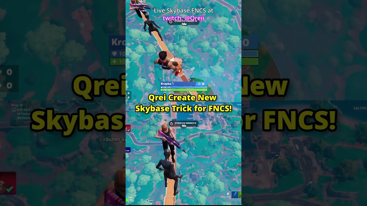 Qrei create New Skybase trick for FNCS!