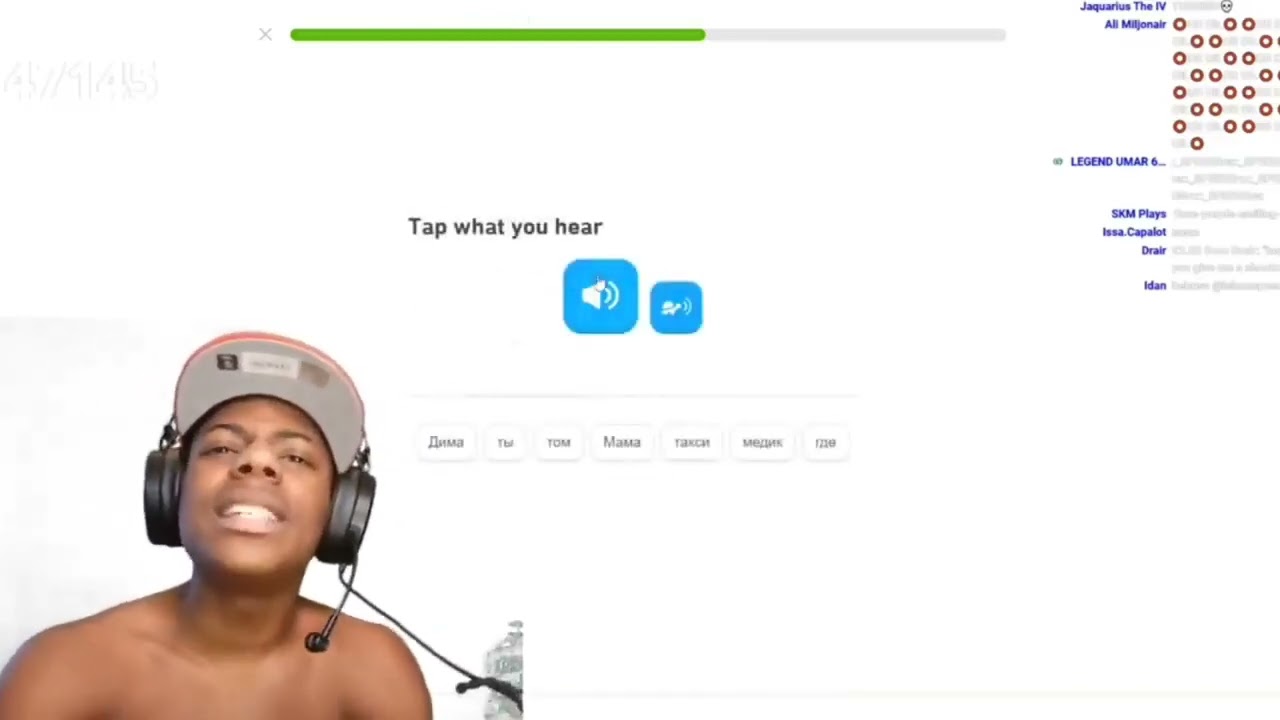 ishowspeed learning Russian