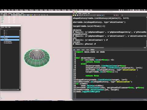 Copy Skinweights Tool Maya Python Tutorial