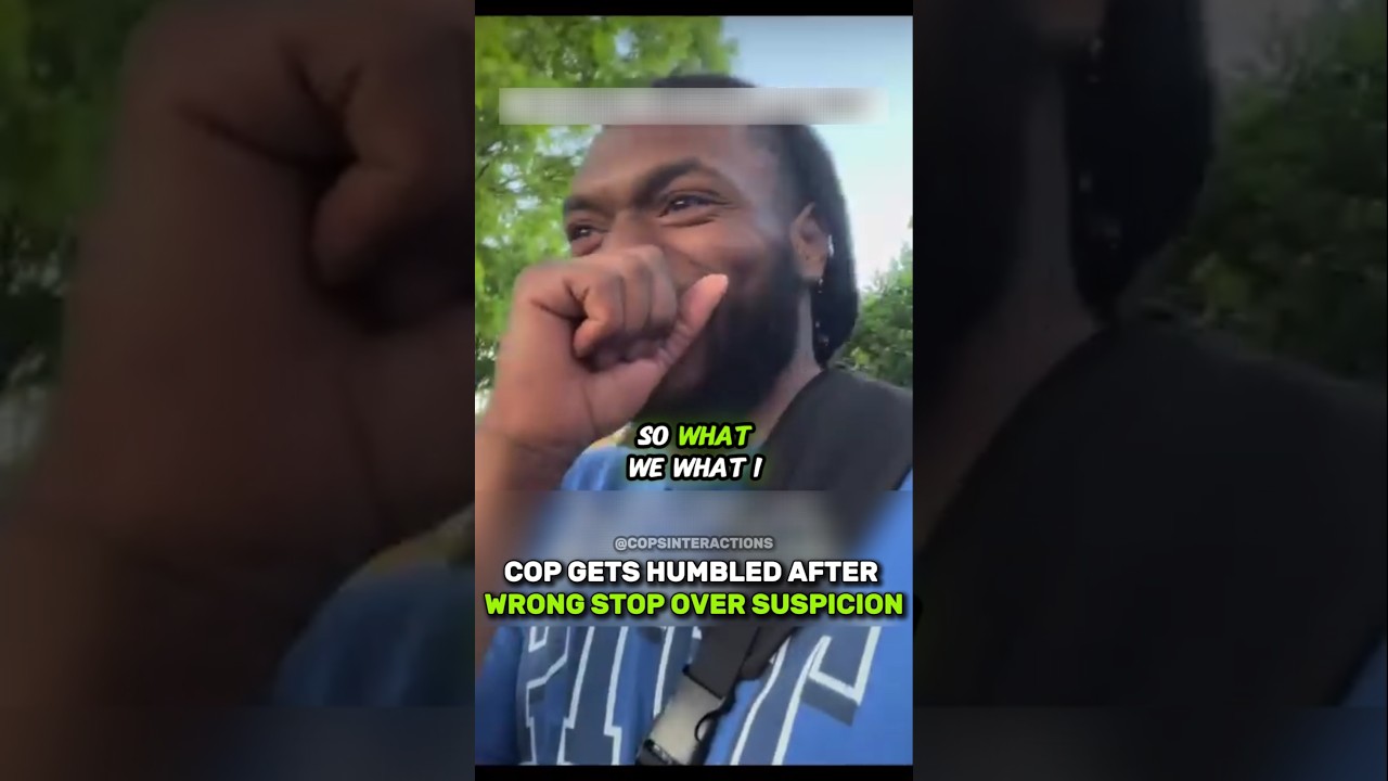 Cop Gets Humbled After Wrong Stop Over Suspicion
