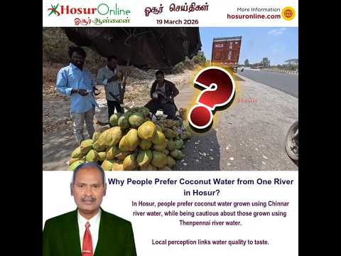 Tender Coconut Preferences in Hosur Linked to River Water Sources