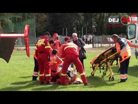 Woman burned Dej helicopter SMURD 26 09 2016 Dej24 ro