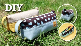 DIY Pencil Case with Trapezoid Sides 🚀 Easy Sewing Tutorial!