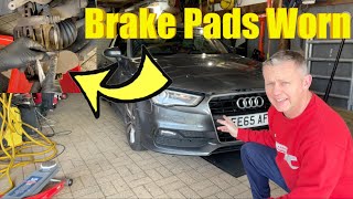 🇬🇧Audi A3 Front Brake Pads Worn, How To Replace & Re-Grind Discs.