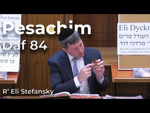 Daf Yomi Pesachim Daf 84 by R’ Eli Stefansky
