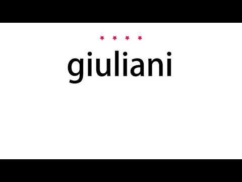 How to pronounce giuliani - Vocab Today