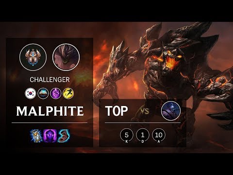 Malphite Top vs Jax - KR Challenger Patch 10.10